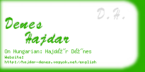 denes hajdar business card